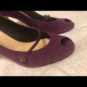Kate Spade Purple Suede Slingback Pumps Size 10 AA